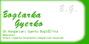 boglarka gyerko business card